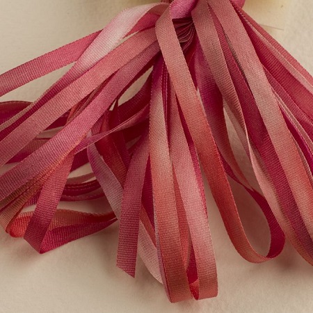 Treenway 3.5mm silk ribbon Montano- Pink Peony