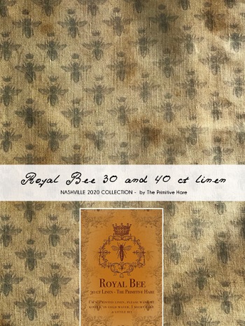 The Primitive Hare Royal Bee Linen 30 ct