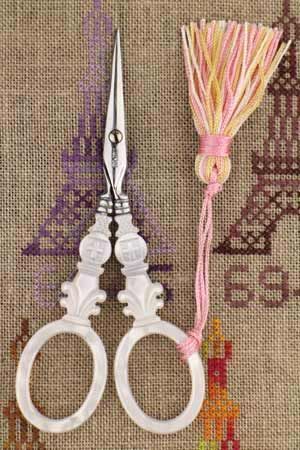 Mother of Pearl Cross scissors by Sajou