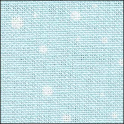 Fabric Flair Snow on Blue 28 ct fabric