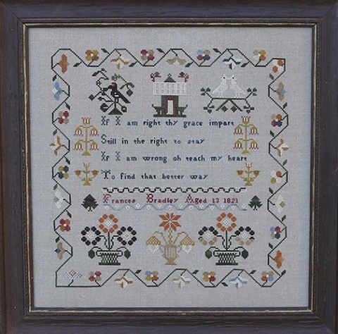 1897 Schoolhouse Samplers Universal Prayer - Frances Bradley