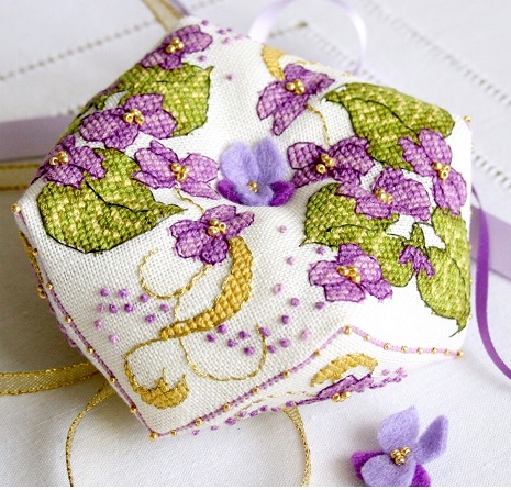 Faby Reilly Designs Violet Biscornu